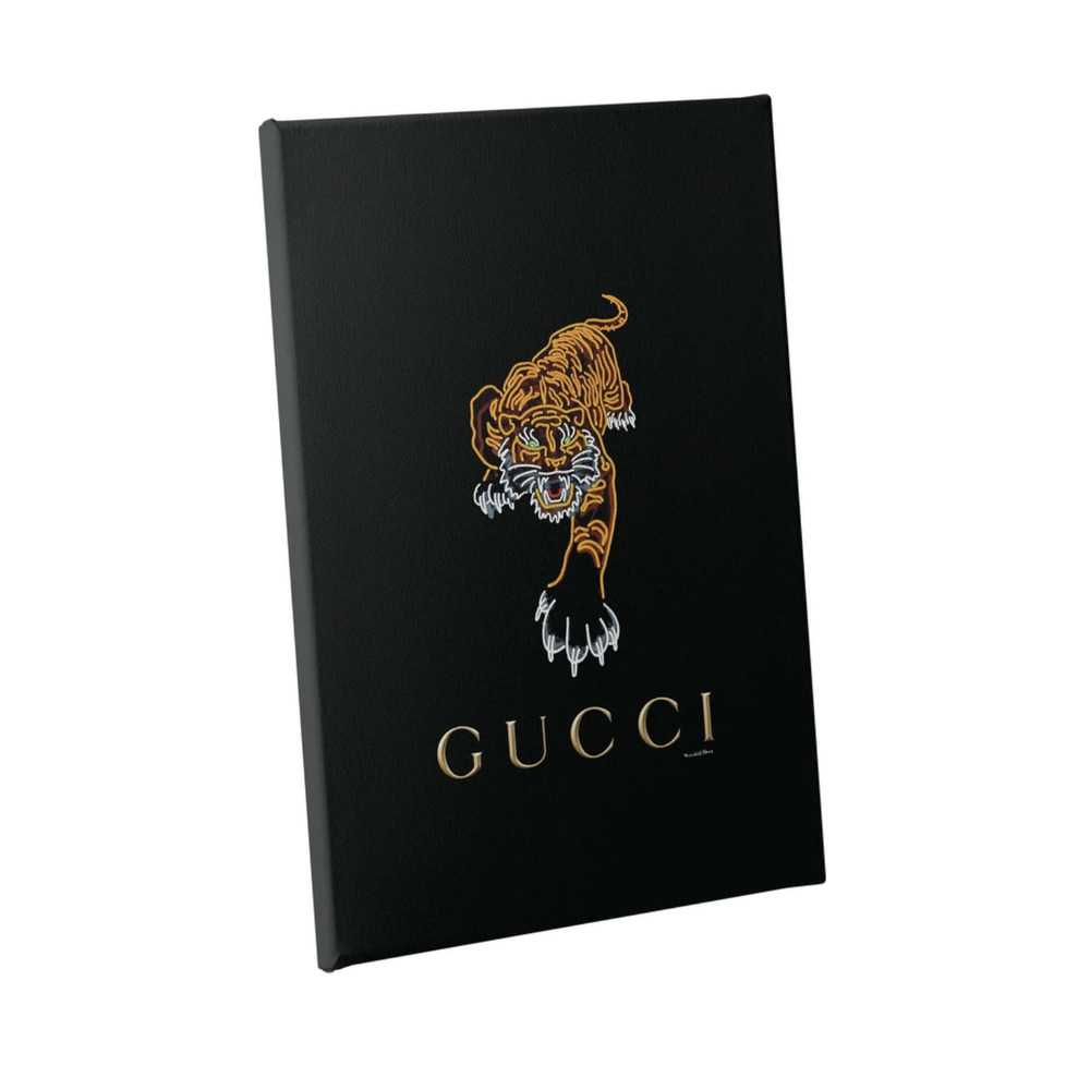 Gucci Wall Art Fairchild Paris Canvas Wall Art 24 " x 36 " Black Home Decor NEW - Picture 1 of 6